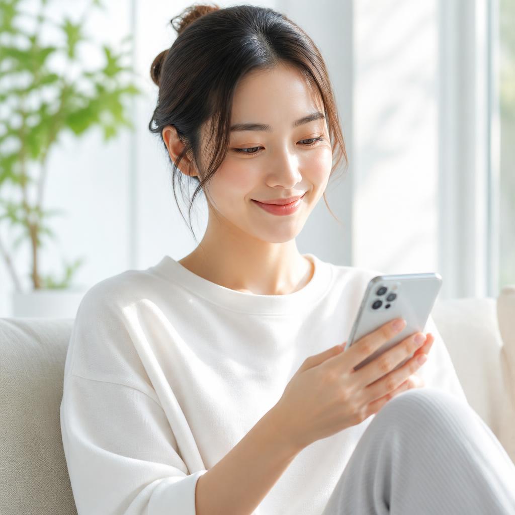 Person som ser på mobilen